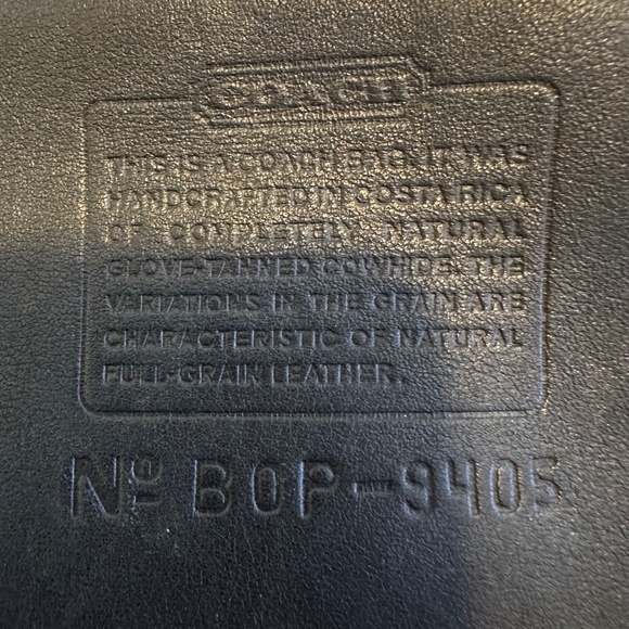 Unisex Genuine COACH Black Leather Hippie Slim Backpack 9405 - 1990s Vintage - Picture 8 of 8